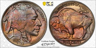 1930-S 5C MS65+