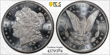 1882-CC $1 MS63+ PL