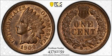 1909-S 1C Indian MS64RB