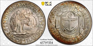 1936 50C Rhode Island MS67+