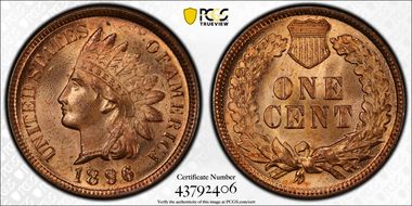 1896 1C MS66RD