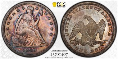 1849 $1 MS64