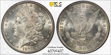 1878 8TF $1 VAM 14.3 Doubled Bow MS62