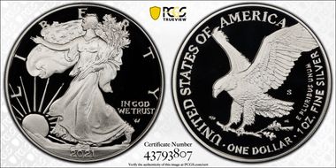 2021-S $1 Silver Eagle - Type 2 PR69DCAM