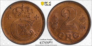 1923 HCN GJ 2 Øre MS65BN