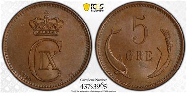 1899 VBP 5 Øre MS64BN