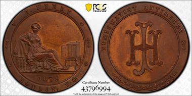 1879 Token W-3043 Bronzed AE James Henry, London SP64