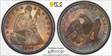 1860-O $1 MS64+
