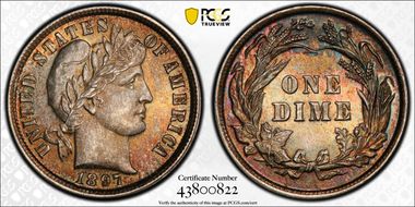 1897 10C MS62