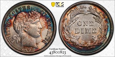 1898 10C AU58