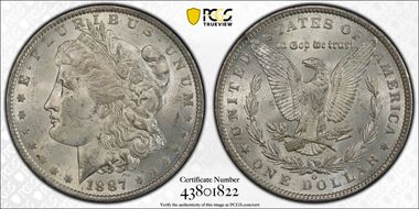 1887-O $1 VAM 30A, TY Clash MS61