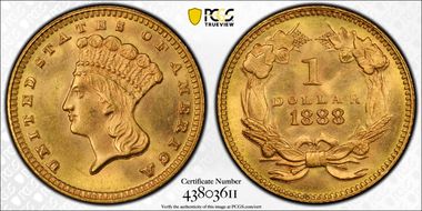 1888 G$1 MS65