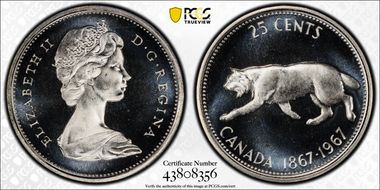 1967 25C 0.800 Ag PL67CAM