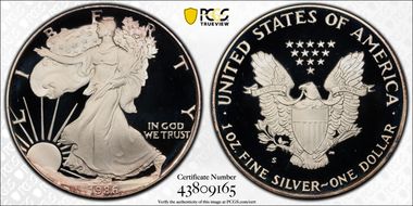 1986-S $1 Silver Eagle PR69DCAM