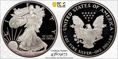 1996-P $1 Silver Eagle PR68DCAM