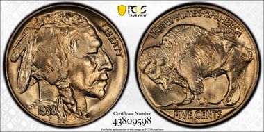 1938-D/S 5C Overmintmark, FS-511 MS67