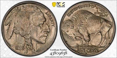 1929-S 5C 2 Feathers FS-401 MS63