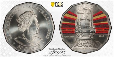 2022 50C Queensland Rail A10 No.6 Australian Rail Heritage MS69