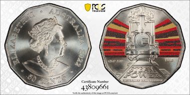 2022 50C Queensland Rail A10 No.6 Australian Rail Heritage MS69