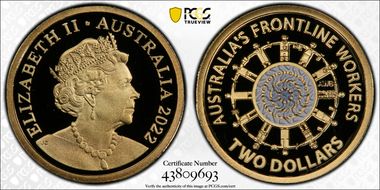 2022 $2 Frontline Workers PR70DCAM