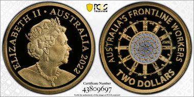 2022 $2 Frontline Workers PR70DCAM