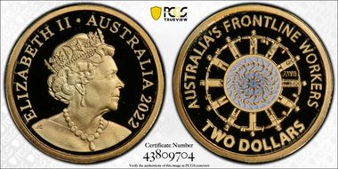 2022 $2 Frontline Workers PR70DCAM