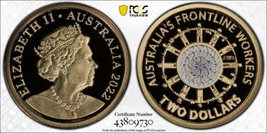 2022 $2 Frontline Workers PR70DCAM