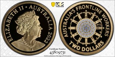 2022 $2 Frontline Workers PR70DCAM