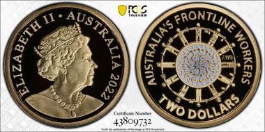 2022 $2 Frontline Workers PR70DCAM