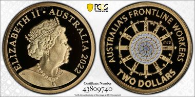 2022 $2 Frontline Workers PR70DCAM