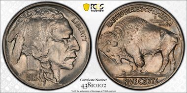 1916 5C 2 Feathers, FS-402 MS64