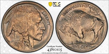 1917-D 5C 3 1/2 Leg FS-901 MS64