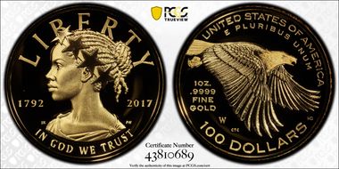 2017-W $100 American Liberty High Relief PR69DCAM