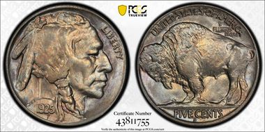 1925-S 5C 2 Feathers FS-401 MS65