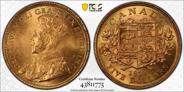 1913 $5 MS65