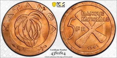 1961 5 Fr MS65RD