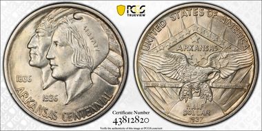 1937 50C Arkansas MS64