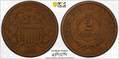 1865 2C Plain 5 VG10BN