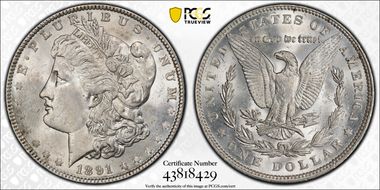 1891 $1 MS62