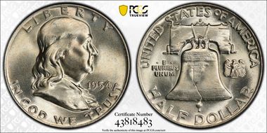 1954-D 50C MS65FBL