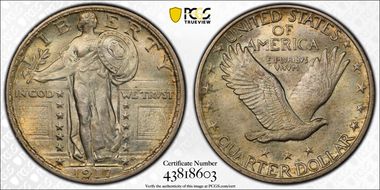 1917 25C Type 2 MS65FH