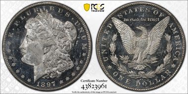 1897-O $1 MS62DMPL