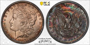 1887-O $1 AU58+