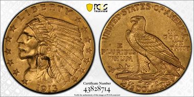 1913 $2.50 MS62
