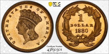 1880 G$1 MS68