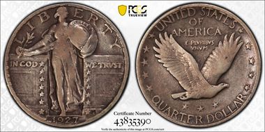 1927-S 25C VF25