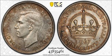 1937 Crown KM-34  Ag AU53