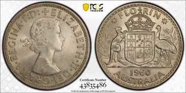 1960(m) Florin MS63