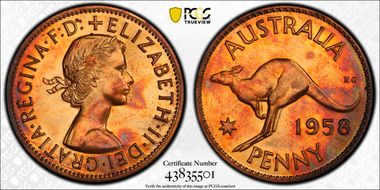 1958 Y. (p) 1D PR65RB