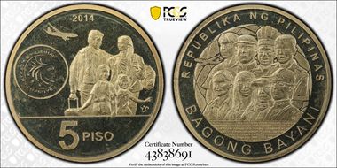 2014 5 Piso Bagong Bayani MS65